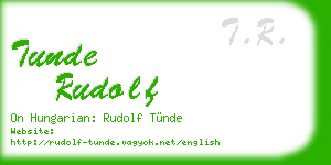 tunde rudolf business card